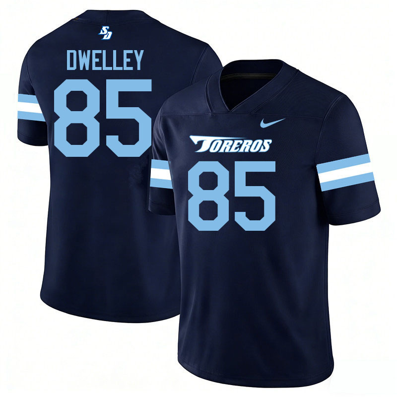 San Diego Toreros #85 Ross Dwelley College Football Jerseys,Uniforms-Navy